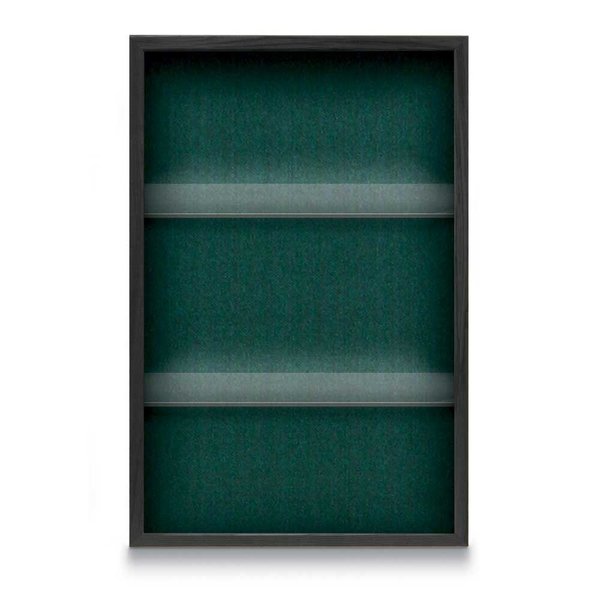 United Visual Products Outdoor Enclosed Combo Board, 48"x36", Satin Frame/White Porc & Pearl UVCB4836OD-WHTPORC-PEARL
